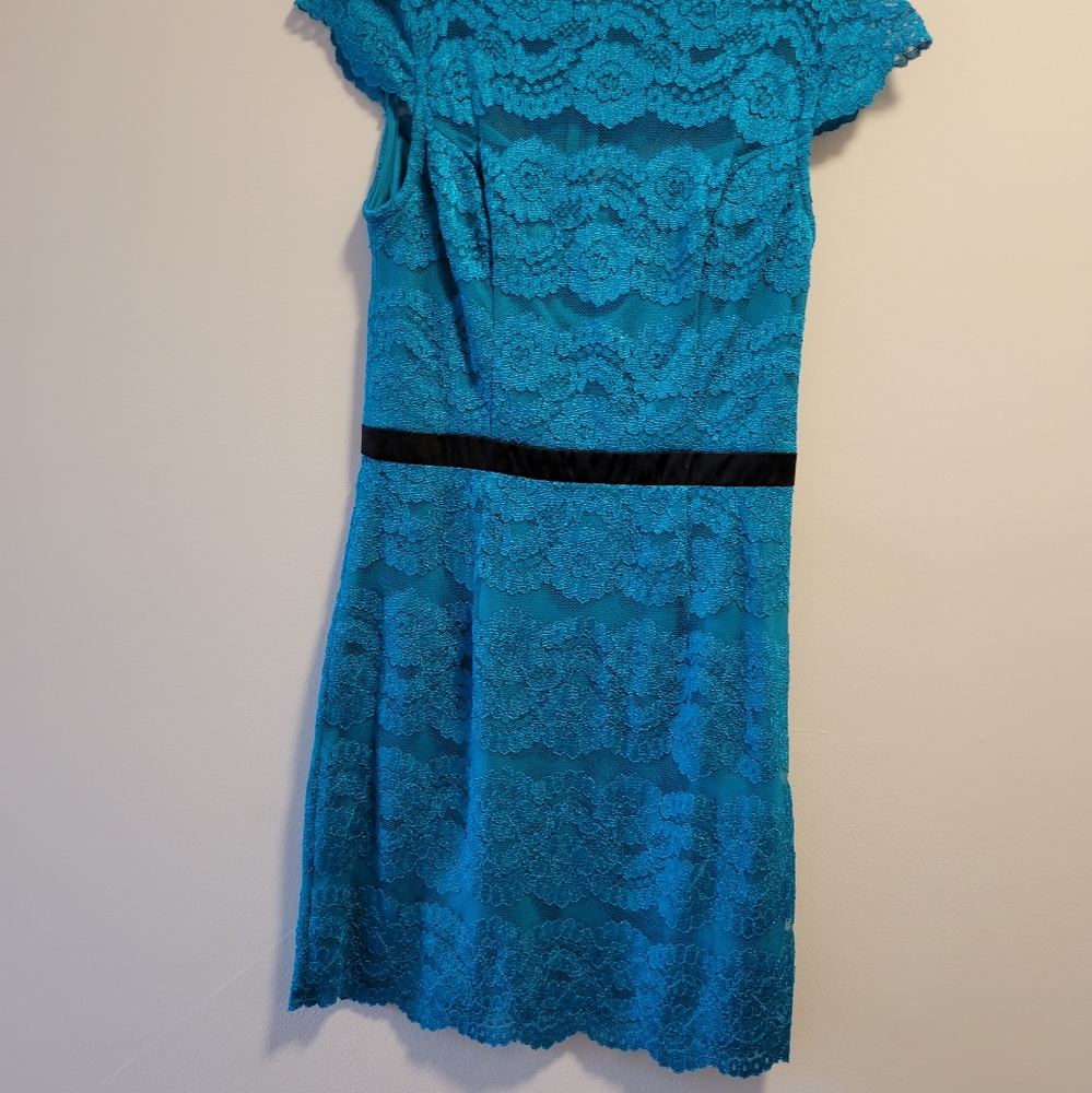 Blue lace dress